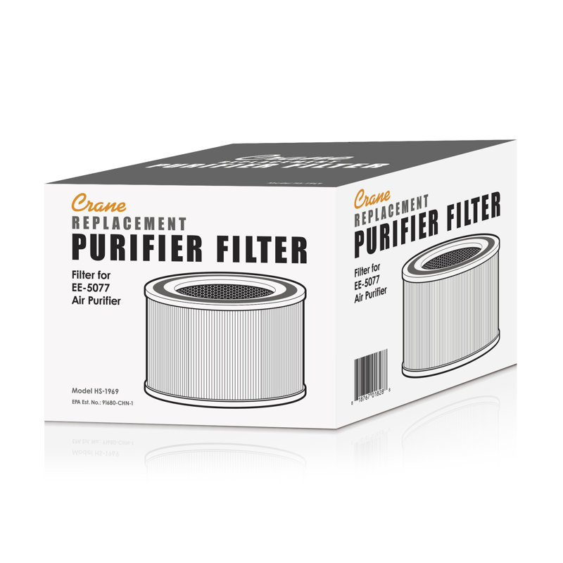 Crane EE-5077 Air Purifier Replacement HEPA Filter