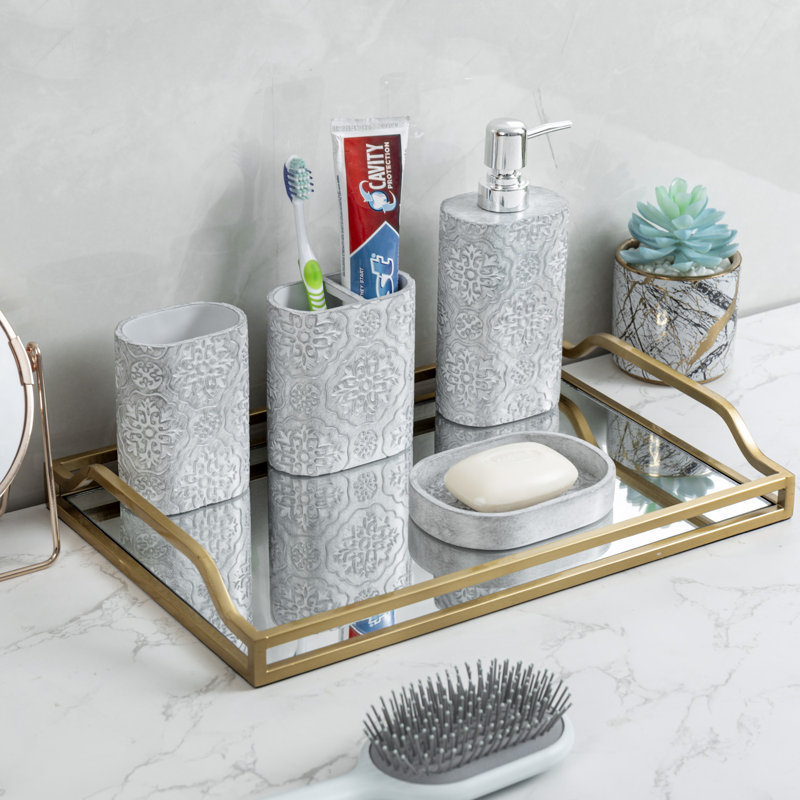 4 Piece Bathroom Accessory Set
