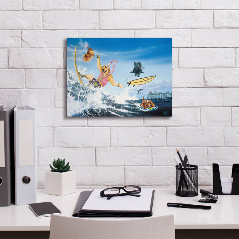 «Diva Dawgs» par Scott Westmoreland, art mural sur toile, H 12 po x l 16 po x P 0,75 po