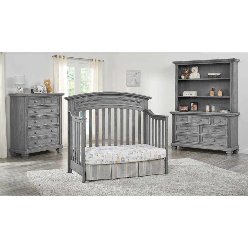 Richmond 4 in 1 Convertible Crib, Brushed Grey