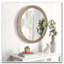 Miroir mural rond rond en rotin tissé