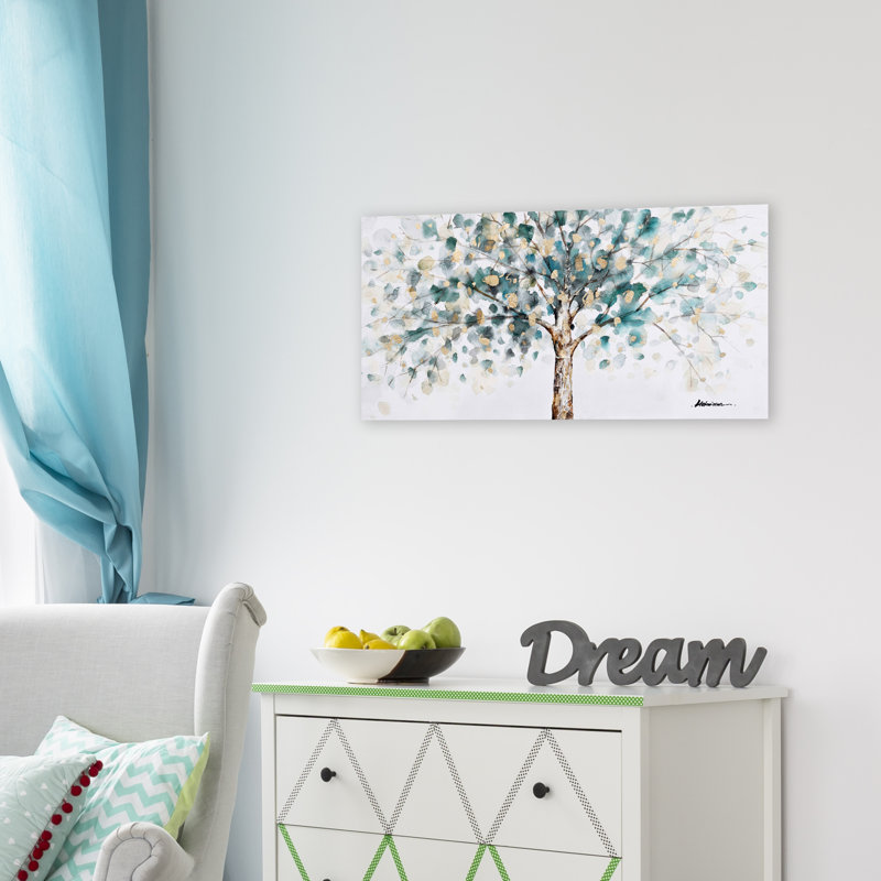 Peinture sur toile tendue, H 20 po x l 40 po x P 2 po