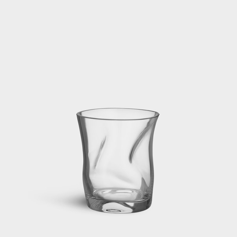 Squeeze Handmade Glass Table Vase, Clear