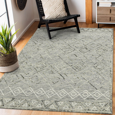 Ahnya Wool Geometric Indoor Rug