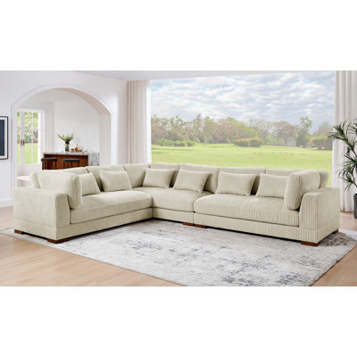 Canapé modulaire de coin de 137 po de large Rippy