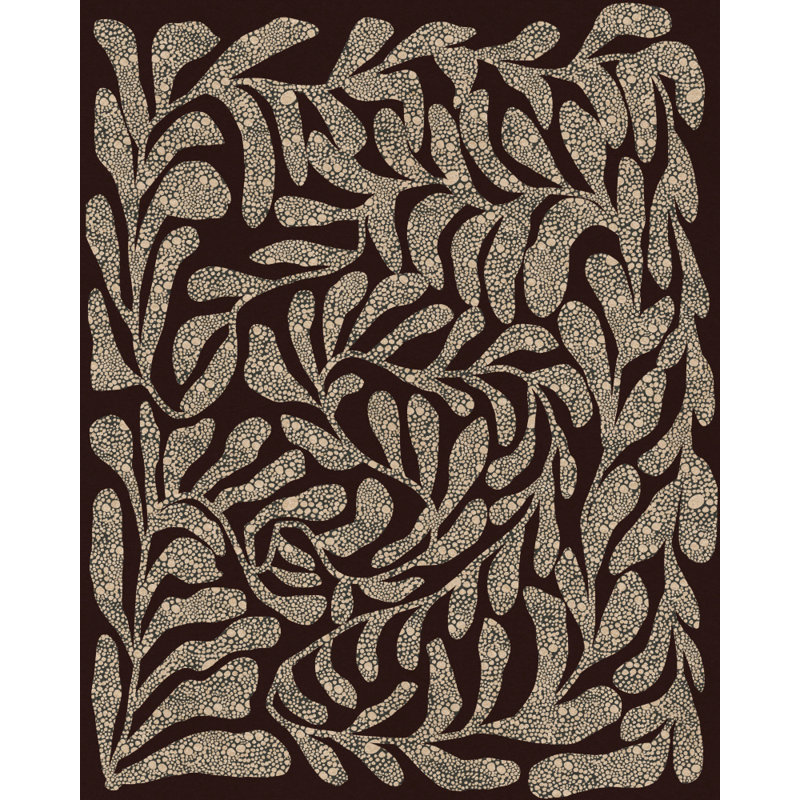 Textured Botanical Pattern by Josie George — Illustration Wall Art, 32 × 48, Matted Framed Print, Gold