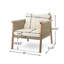 Chaises longues confortables pour patio, sièges de patio modernes en bois 28 po
