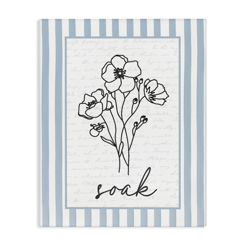 Toile rayée Soak, H 20 po x l 16 po