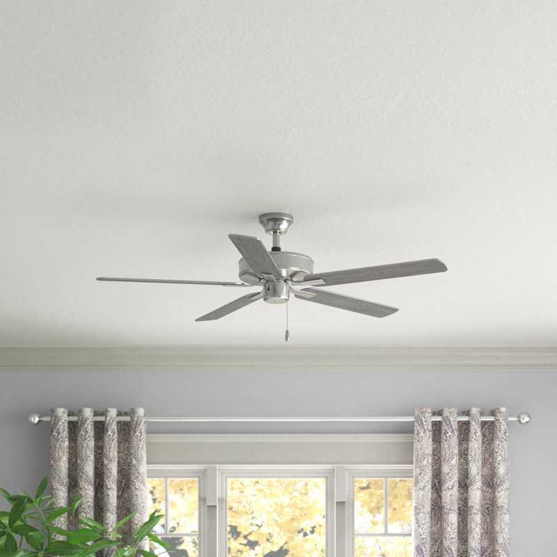 Brushed Nickel 52'' Ceiling Fan with Reversible Blades