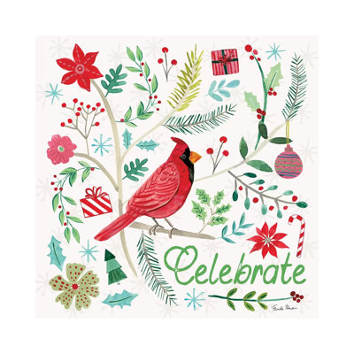 Cheerful Holiday IV by Farida Zaman - Wrapped Canvas Print