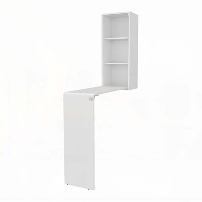 White Folding Table with Storage