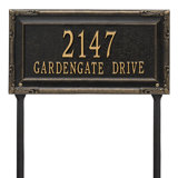 Gardengate Personalized Grande 2-Line Lawn Address Sign