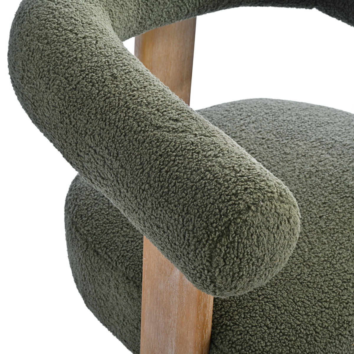 Upholstered Barrel Accent Chair Armchair