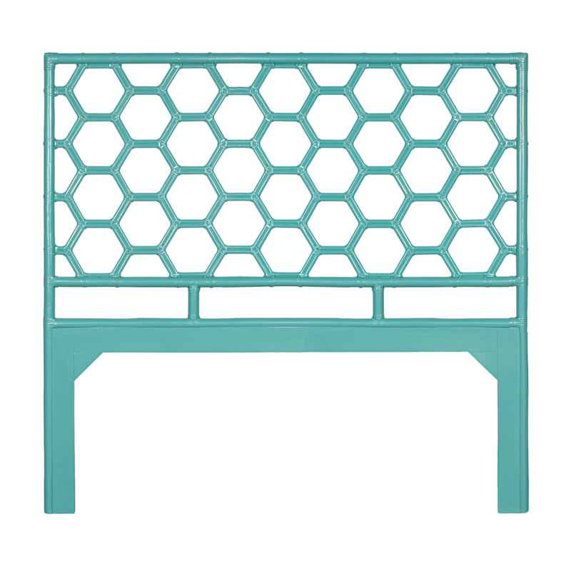 Honeycomb Open-Frame Headboard, Turquoise, Queen