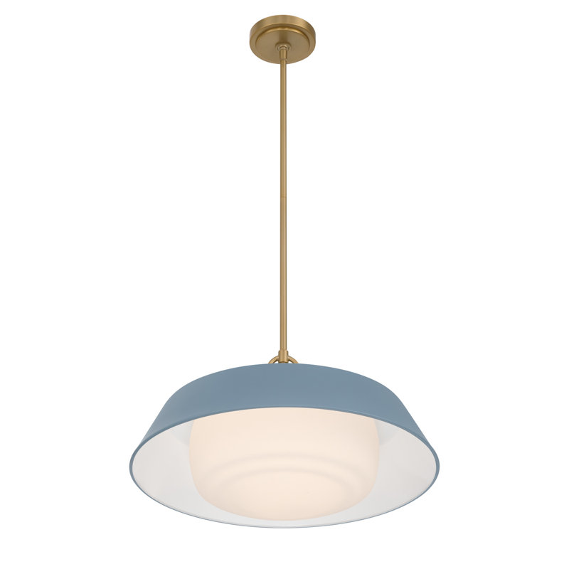 Luminaire suspendu 20 po Grantham, H 11,5 po x l 11,5 po x P 20 po, Bleu