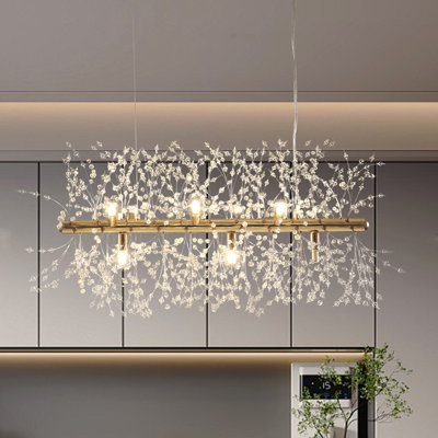Adessa Mchugh Starburst Kitchen Island Linear Pendant Crystal Firework Chandelier