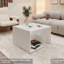 Table d'appoint en mélamine avec rangement ouvert-1952498088