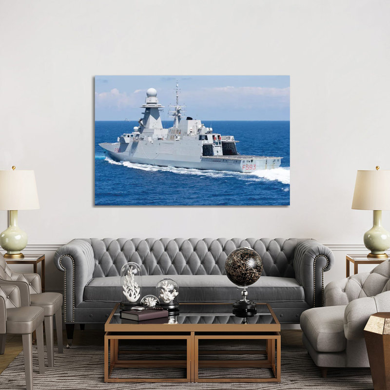 View Of The Stern Of Italian Navy Frigate Carabiniere by Simone Marcato - Gallery-Wrapped Canvas Giclée on Canvas