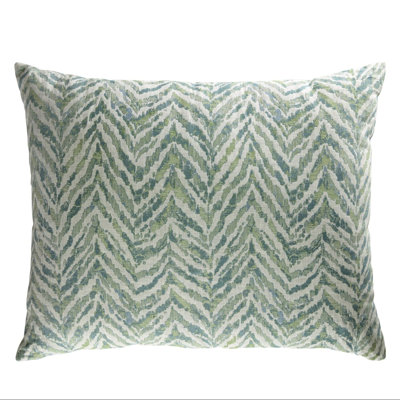 Volcano Blue Green Woven Cotton Pillow Made-To-Order