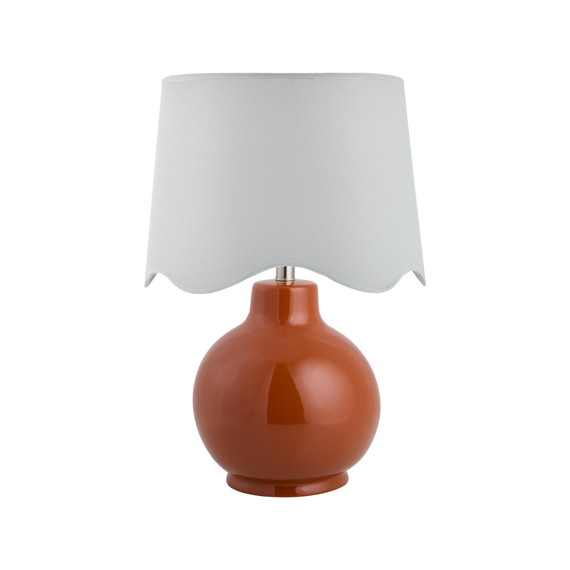 Maura Accent Table Lamp, Orange, White, 22"H x 15"W x 15"D