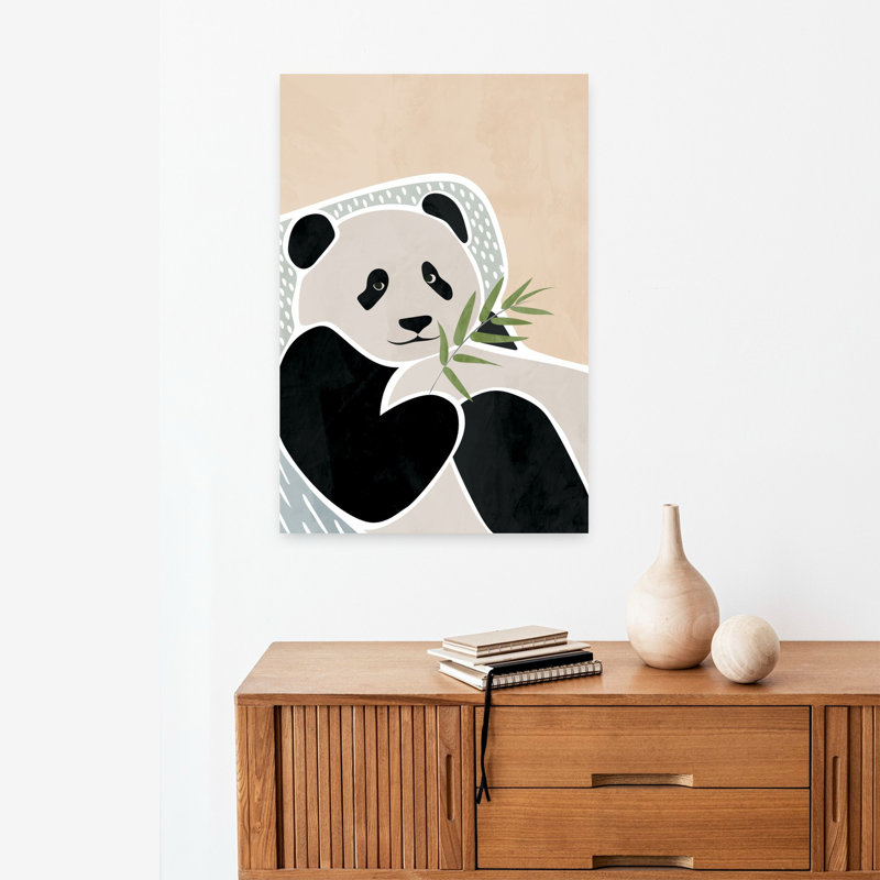 Art contemporain, art panda contemporain, H 24 po x l 16 po