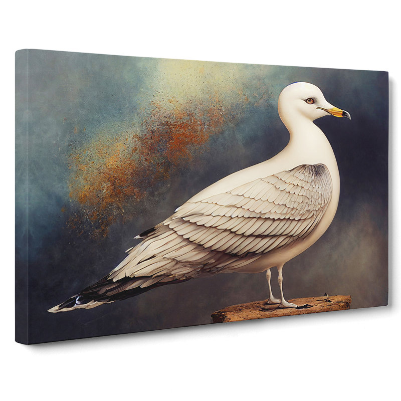 Painting Of A Seagull - Wrapped Canvas, 35cm H x 50cm W x 3cm D