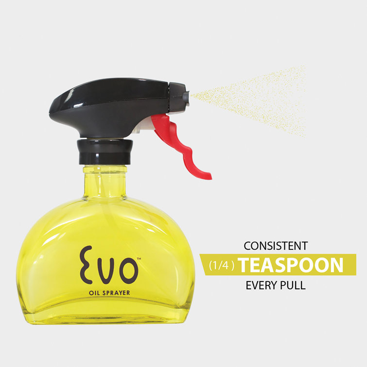 Evo Glass Non-Aerosol Trigger Oil Sprayer Bottle for Oils (6oz, Blue)