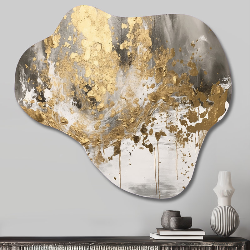 Elledge - Art abstrait en forme de nuage en métal asymétrique, H 25 po x l 28 po