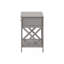 Table d'appoint, table de bout, table d'appoint, 2 niveaux, chambre à coucher, table de chevet, lampe, tiroir de rangement, placage gris antique, transitionnel-1175538250
