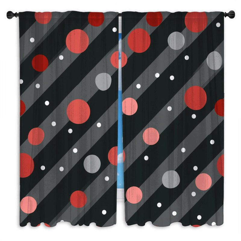 Paire de rideaux obscurcissant à pois - 2 panneaux, 20 po x 60 po - 2 panneaux, Transparent