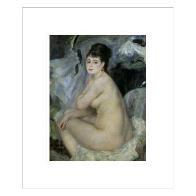 «Nu ou nu assis sur un canapé» par Pierre-Auguste Renoir - Impression Giclée encadrée