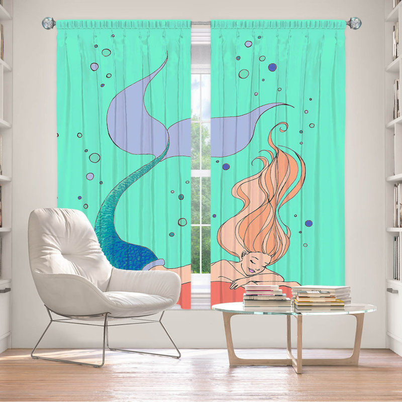 Room Darkening Curtain Pair, 40" W x 52" L, Mint