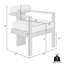 Chaudry Wood Outdoor Dining Armchair with Cushion
