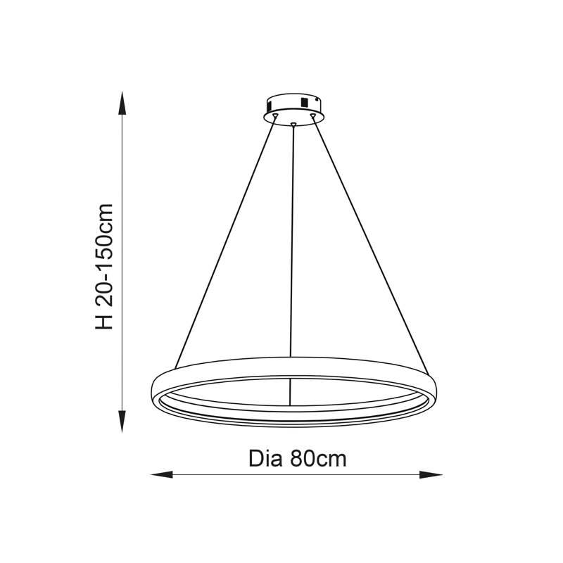 Maryam 1 - Light Geometric LED Pendant, White