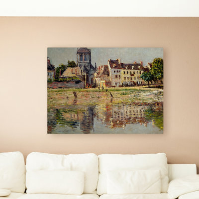 «By the River at Vernon» par Claude Monet - reproduction d'art sur toile