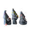 Ensemble de 3 figurines d'extérieur en résine fleurs gnomes printanières