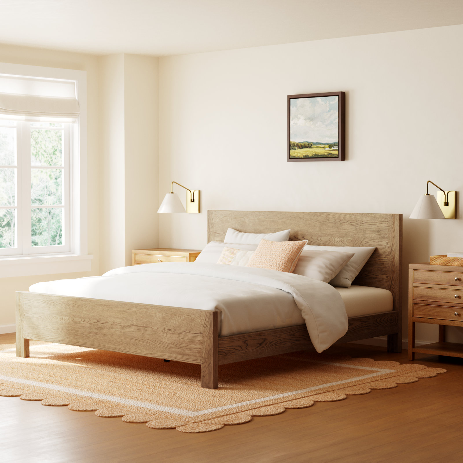 Jesse Solid Wood Bed, King