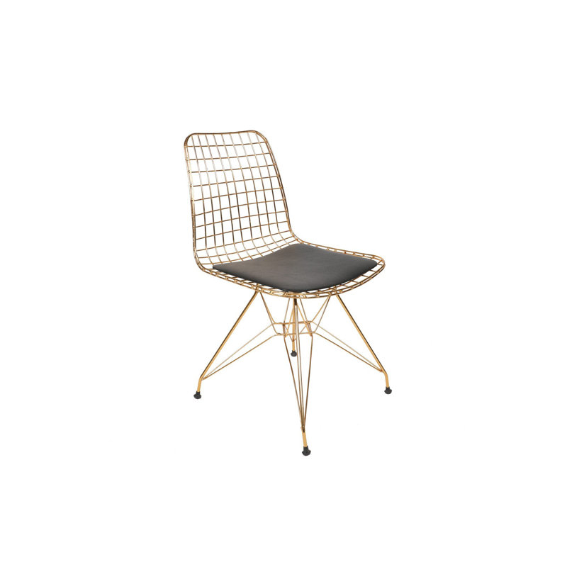 Ensemble de chaises (2 pièces), Gris, Doré