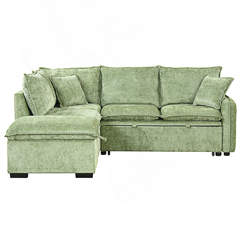 Convertible Sofa Bed, Sectional Sofa, L-Shaped Sofa With A Storage Ottoman