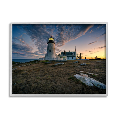 " Maritime Lighthouse Clouds Landscape " Color Photography Print