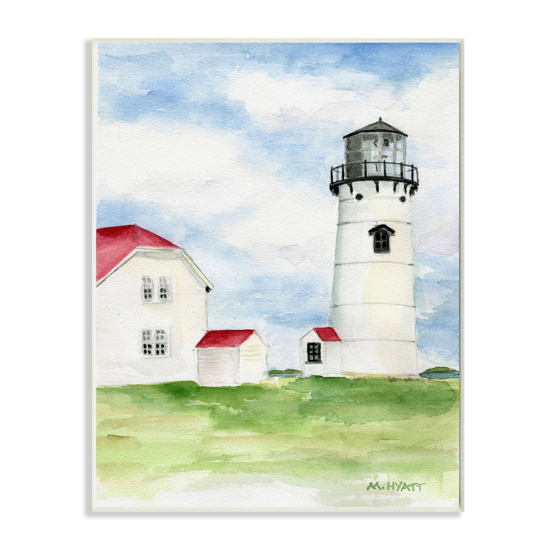 Phare de Chatham Harbor, Cap côtier, destination, H 15 po x l 10 po, Plaque de bois