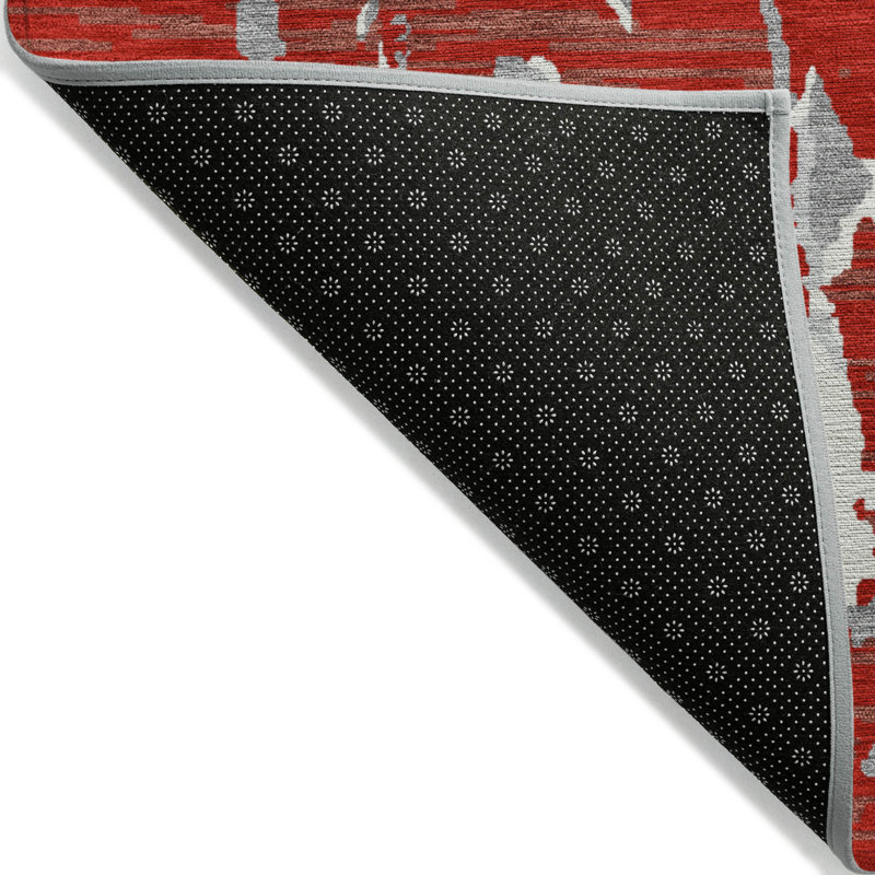 Tapis intérieur / extérieur rouge lavable Oceana , 5' x 7'6"