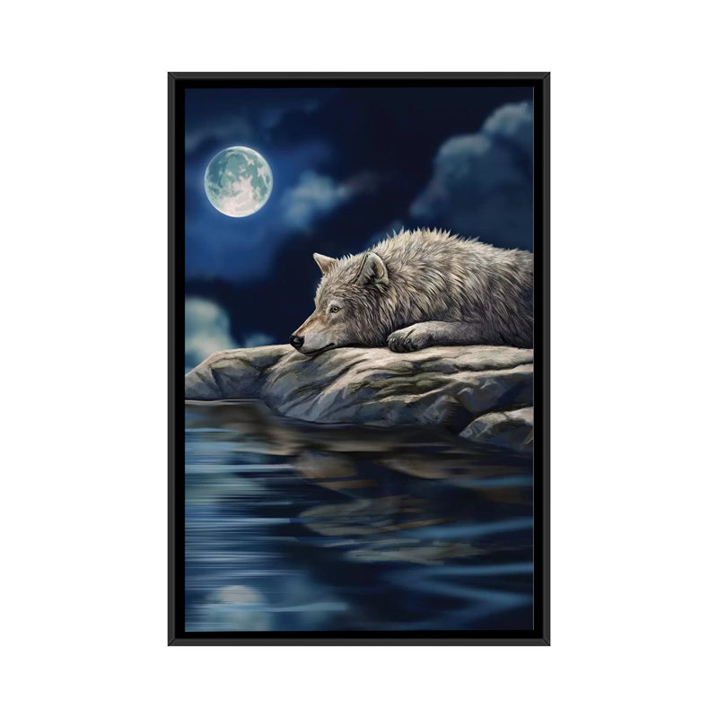 « quiet reflection », impression sur toile, H 26 po x l 18 po x P 1,5 po, Toile avec cadre noir