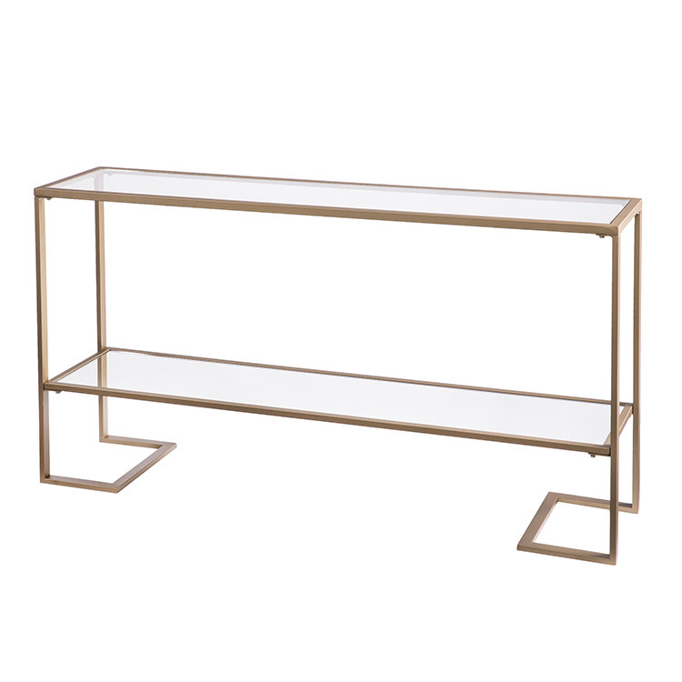 Luisdavid 52'' Glass Top Console Table