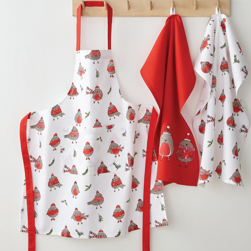 Christmas Robins Apron