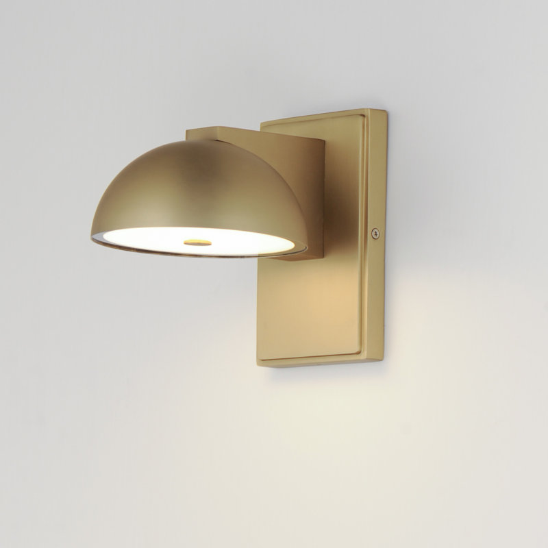 Dremann LED Wall Light, Gold, 7" H x 6" W x 7.75" D