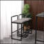 Ensemble de 2 tabourets de bar à hauteur de comptoir avec dossier et pieds en métal modernes sans accoudoirs et chaises rembourrées en polyuréthane gris