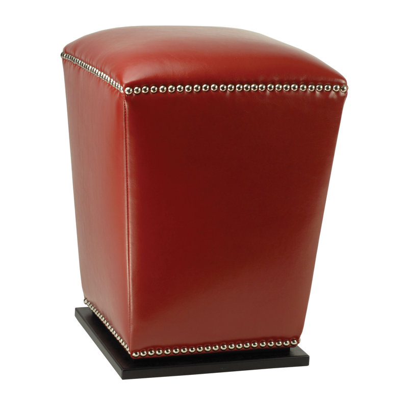 Repose-pieds carré Maiden, rouge