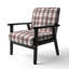 Chaise avec accoudoirs rembourrée Rustic Farmhouse Plaid