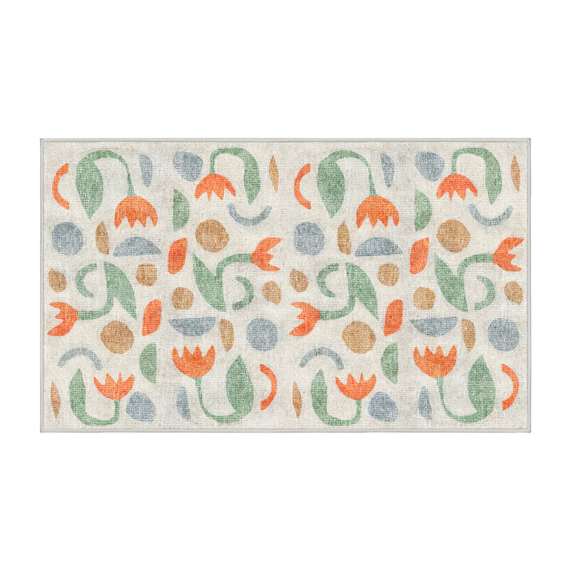 Tapis Fionna avec envers antidérapant, Rectangle 4 pi x 6 pi